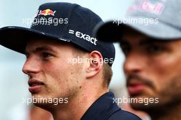 Max Verstappen (NLD) Red Bull Racing and Carlos Sainz Jr (ESP) Scuderia Toro Rosso. 06.07.2017. Formula 1 World Championship, Rd 9, Austrian Grand Prix, Spielberg, Austria, Preparation Day.