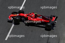 Kimi Raikkonen (FIN) Ferrari SF70H runs wide. 23.06.2017. Formula 1 World Championship, Rd 8, Azerbaijan Grand Prix, Baku Street Circuit, Azerbaijan, Practice Day.
