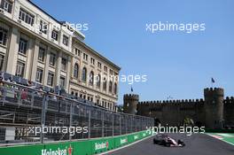Sergio Perez (MEX) Sahara Force India F1 VJM10. 23.06.2017. Formula 1 World Championship, Rd 8, Azerbaijan Grand Prix, Baku Street Circuit, Azerbaijan, Practice Day.