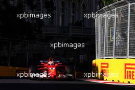 Sebastian Vettel (GER) Ferrari SF70H. 23.06.2017. Formula 1 World Championship, Rd 8, Azerbaijan Grand Prix, Baku Street Circuit, Azerbaijan, Practice Day.