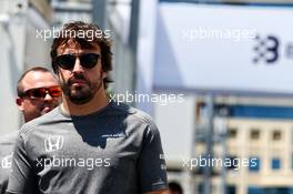 Fernando Alonso (ESP) McLaren. 23.06.2017. Formula 1 World Championship, Rd 8, Azerbaijan Grand Prix, Baku Street Circuit, Azerbaijan, Practice Day.
