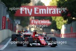 Sebastian Vettel (GER) Scuderia Ferrari  25.06.2017. Formula 1 World Championship, Rd 8, Azerbaijan Grand Prix, Baku Street Circuit, Azerbaijan, Race Day.