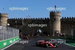 Sebastian Vettel (GER) Ferrari SF70H on the formation lap. 25.06.2017. Formula 1 World Championship, Rd 8, Azerbaijan Grand Prix, Baku Street Circuit, Azerbaijan, Race Day.