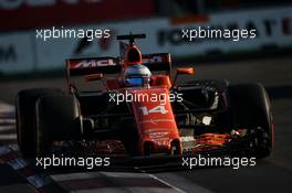 Fernando Alonso (ESP) McLaren MCL32. 25.06.2017. Formula 1 World Championship, Rd 8, Azerbaijan Grand Prix, Baku Street Circuit, Azerbaijan, Race Day.