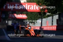 Fernando Alonso (ESP) McLaren F1  25.06.2017. Formula 1 World Championship, Rd 8, Azerbaijan Grand Prix, Baku Street Circuit, Azerbaijan, Race Day.