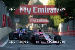 Esteban Ocon (FRA) Force India F1  25.06.2017. Formula 1 World Championship, Rd 8, Azerbaijan Grand Prix, Baku Street Circuit, Azerbaijan, Race Day.