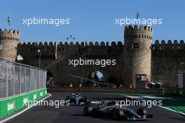 Lewis Hamilton (GBR) Mercedes AMG F1 W08 on the formation lap. 25.06.2017. Formula 1 World Championship, Rd 8, Azerbaijan Grand Prix, Baku Street Circuit, Azerbaijan, Race Day.