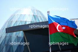 Azerbaijan flag. 24.06.2017. Formula 1 World Championship, Rd 8, Azerbaijan Grand Prix, Baku Street Circuit, Azerbaijan, Qualifying Day.