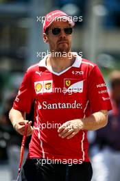 Sebastian Vettel (GER) Ferrari. 24.06.2017. Formula 1 World Championship, Rd 8, Azerbaijan Grand Prix, Baku Street Circuit, Azerbaijan, Qualifying Day.