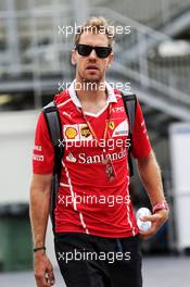 Sebastian Vettel (GER) Ferrari. 22.06.2017. Formula 1 World Championship, Rd 8, Azerbaijan Grand Prix, Baku Street Circuit, Azerbaijan, Preparation Day.