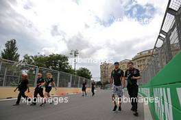 Sergio Perez (MEX) Sahara Force India F1   22.06.2017. Formula 1 World Championship, Rd 8, Azerbaijan Grand Prix, Baku Street Circuit, Azerbaijan, Preparation Day.