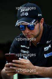 Sergio Perez (MEX) Sahara Force India F1. 22.06.2017. Formula 1 World Championship, Rd 8, Azerbaijan Grand Prix, Baku Street Circuit, Azerbaijan, Preparation Day.