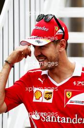Sebastian Vettel (GER) Ferrari. 22.06.2017. Formula 1 World Championship, Rd 8, Azerbaijan Grand Prix, Baku Street Circuit, Azerbaijan, Preparation Day.