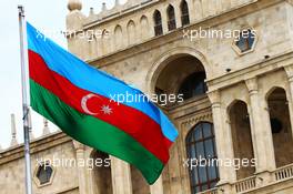 Azerbaijan flag. 22.06.2017. Formula 1 World Championship, Rd 8, Azerbaijan Grand Prix, Baku Street Circuit, Azerbaijan, Preparation Day.