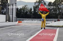 Red flag held by a marshal at the end of the pit lane. 28.02.2017. Formula One Testing, Day Two, Barcelona, Spain. Tuesday.