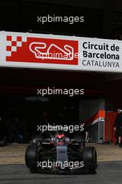 Esteban Ocon (FRA) Sahara Force India F1 VJM10 leaves the pits. 28.02.2017. Formula One Testing, Day Two, Barcelona, Spain. Tuesday.