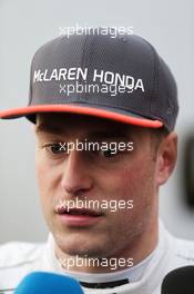 Stoffel Vandoorne (BEL) McLaren. 28.02.2017. Formula One Testing, Day Two, Barcelona, Spain. Tuesday.