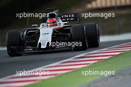 Esteban Ocon (FRA) Sahara Force India F1 VJM10. 28.02.2017. Formula One Testing, Day Two, Barcelona, Spain. Tuesday.