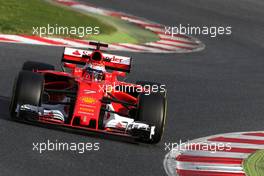 Kimi Raikkonen (FIN) Scuderia Ferrari  28.02.2017. Formula One Testing, Day Two, Barcelona, Spain. Tuesday.