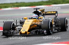 Jolyon Palmer (GBR) Renault Sport F1 Team RS17 running sensor equipment. 01.03.2017. Formula One Testing, Day Three, Barcelona, Spain. Wednesday.
