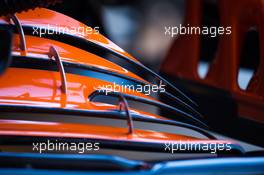 McLaren MCL32 front wing detail. 01.03.2017. Formula One Testing, Day Three, Barcelona, Spain. Wednesday.