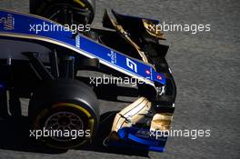 Sauber C36 front wing. 01.03.2017. Formula One Testing, Day Three, Barcelona, Spain. Wednesday.