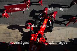Sebastian Vettel (GER) Ferrari SF70H. 07.03.2017. Formula One Testing, Day One, Barcelona, Spain. Tuesday.
