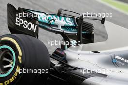 Mercedes AMG F1 W08 engine cover T-Wing. 08.03.2017. Formula One Testing, Day Two, Barcelona, Spain. Wednesday.