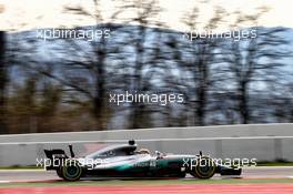 Lewis Hamilton (GBR) Mercedes AMG F1 W08. 08.03.2017. Formula One Testing, Day Two, Barcelona, Spain. Wednesday.