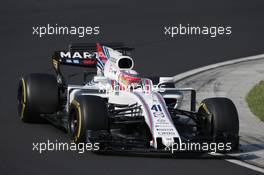 Luca Ghiotto (ITA) Williams FW40 Test Driver. 02.08.2017. Formula 1 Testing, Budapest, Hungary.