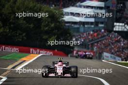 Esteban Ocon (FRA) Sahara Force India F1 VJM10. 27.08.2017. Formula 1 World Championship, Rd 12, Belgian Grand Prix, Spa Francorchamps, Belgium, Race Day.