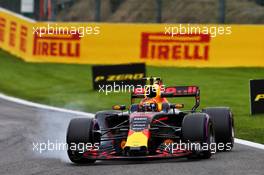 Max Verstappen (NLD) Red Bull Racing RB13 locks up under braking. 26.08.2017. Formula 1 World Championship, Rd 12, Belgian Grand Prix, Spa Francorchamps, Belgium, Qualifying Day.