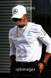 Lewis Hamilton (GBR) Mercedes AMG F1. 24.08.2017. Formula 1 World Championship, Rd 12, Belgian Grand Prix, Spa Francorchamps, Belgium, Preparation Day.