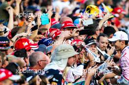 Esteban Ocon (FRA) Sahara Force India F1 Team with fans. 24.08.2017. Formula 1 World Championship, Rd 12, Belgian Grand Prix, Spa Francorchamps, Belgium, Preparation Day.