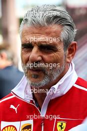 Maurizio Arrivabene (ITA) Ferrari Team Principal. 24.08.2017. Formula 1 World Championship, Rd 12, Belgian Grand Prix, Spa Francorchamps, Belgium, Preparation Day.