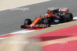 Stoffel Vandoorne (BEL) McLaren F1  14.04.2017. Formula 1 World Championship, Rd 3, Bahrain Grand Prix, Sakhir, Bahrain, Practice Day