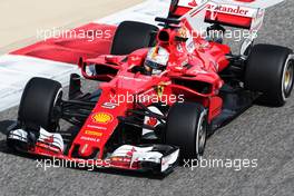 Sebastian Vettel (GER) Ferrari SF70H. 14.04.2017. Formula 1 World Championship, Rd 3, Bahrain Grand Prix, Sakhir, Bahrain, Practice Day