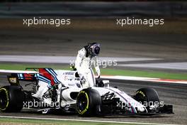 Lance Stroll (CDN) Williams FW40 retired from the race. 16.04.2017. Formula 1 World Championship, Rd 3, Bahrain Grand Prix, Sakhir, Bahrain, Race Day.