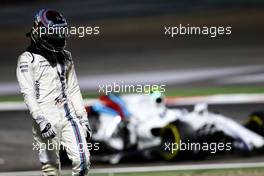 Lance Stroll (CDN) Williams FW40 retired from the race. 16.04.2017. Formula 1 World Championship, Rd 3, Bahrain Grand Prix, Sakhir, Bahrain, Race Day.