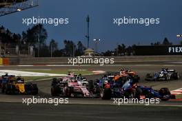 Esteban Ocon (FRA) Sahara Force India F1 VJM10 at the start of the race, 16.04.2017. Formula 1 World Championship, Rd 3, Bahrain Grand Prix, Sakhir, Bahrain, Race Day.