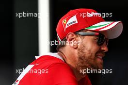 Sebastian Vettel (GER) Ferrari. 13.04.2017. Formula 1 World Championship, Rd 3, Bahrain Grand Prix, Sakhir, Bahrain, Preparation Day.