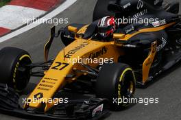 Nico Hulkenberg (GER) Renault Sport F1 Team RS17. 09.06.2017. Formula 1 World Championship, Rd 7, Canadian Grand Prix, Montreal, Canada, Practice Day.