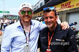 (L to R): Bill Burr (USA) Comedian, with Will Buxton (GBR) NBC Sports Network TV Presenter. 11.06.2017. Formula 1 World Championship, Rd 7, Canadian Grand Prix, Montreal, Canada, Race Day.