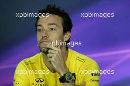 Jolyon Palmer (GBR) Renault Sport F1 Team in the FIA Press Conference. 08.06.2017. Formula 1 World Championship, Rd 7, Canadian Grand Prix, Montreal, Canada, Preparation Day.