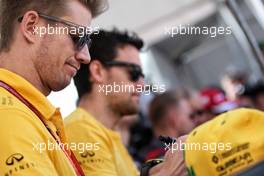 Nico Hulkenberg (GER) Renault Sport F1 Team and team mate Jolyon Palmer (GBR) Renault Sport F1 Team sign autographs for the fans. 08.06.2017. Formula 1 World Championship, Rd 7, Canadian Grand Prix, Montreal, Canada, Preparation Day.