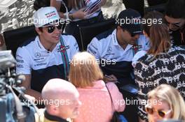 (L to R): Lance Stroll (CDN) Williams FW40 and Felipe Massa (BRA) Williams sign autographs for the fans. 08.06.2017. Formula 1 World Championship, Rd 7, Canadian Grand Prix, Montreal, Canada, Preparation Day.