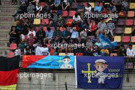 Fans in the grandstand and banners for Fernando Alonso (ESP) McLaren. 08.04.2017. Formula 1 World Championship, Rd 2, Chinese Grand Prix, Shanghai, China, Qualifying Day.