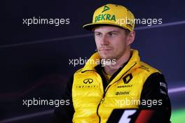 Nico Hulkenberg (GER) Renault Sport F1 Team in the FIA Press Conference. 06.04.2017. Formula 1 World Championship, Rd 2, Chinese Grand Prix, Shanghai, China, Preparation Day.