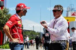 (L to R): Marc Gene (ESP) Ferrari Test Driver with Tom Kristensen (DEN) FIA Steward. 12.05.2017. Formula 1 World Championship, Rd 5, Spanish Grand Prix, Barcelona, Spain, Practice Day.