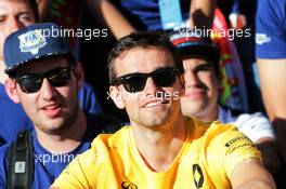 Jolyon Palmer (GBR) Renault Sport F1 Team, as FIA Volunteers Day is celebrated. 12.05.2017. Formula 1 World Championship, Rd 5, Spanish Grand Prix, Barcelona, Spain, Practice Day.